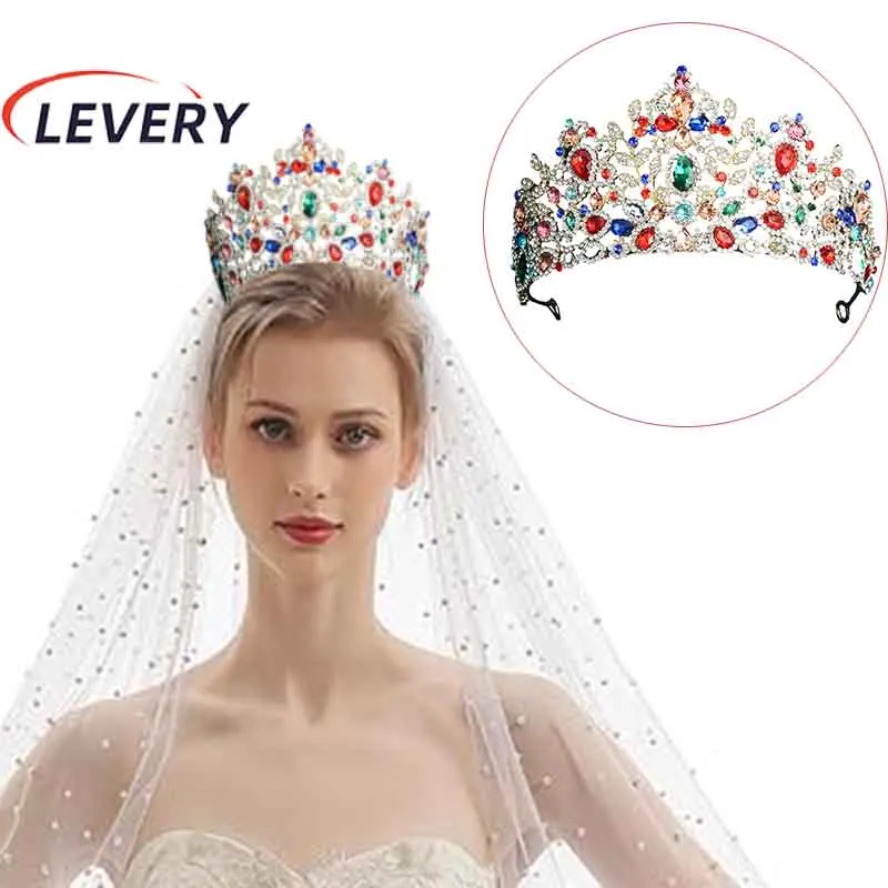 

Levery 2024 New Crown for Bridal Wedding Headwear Prom Diadem Hair Jewelry Girls Birthday Gift