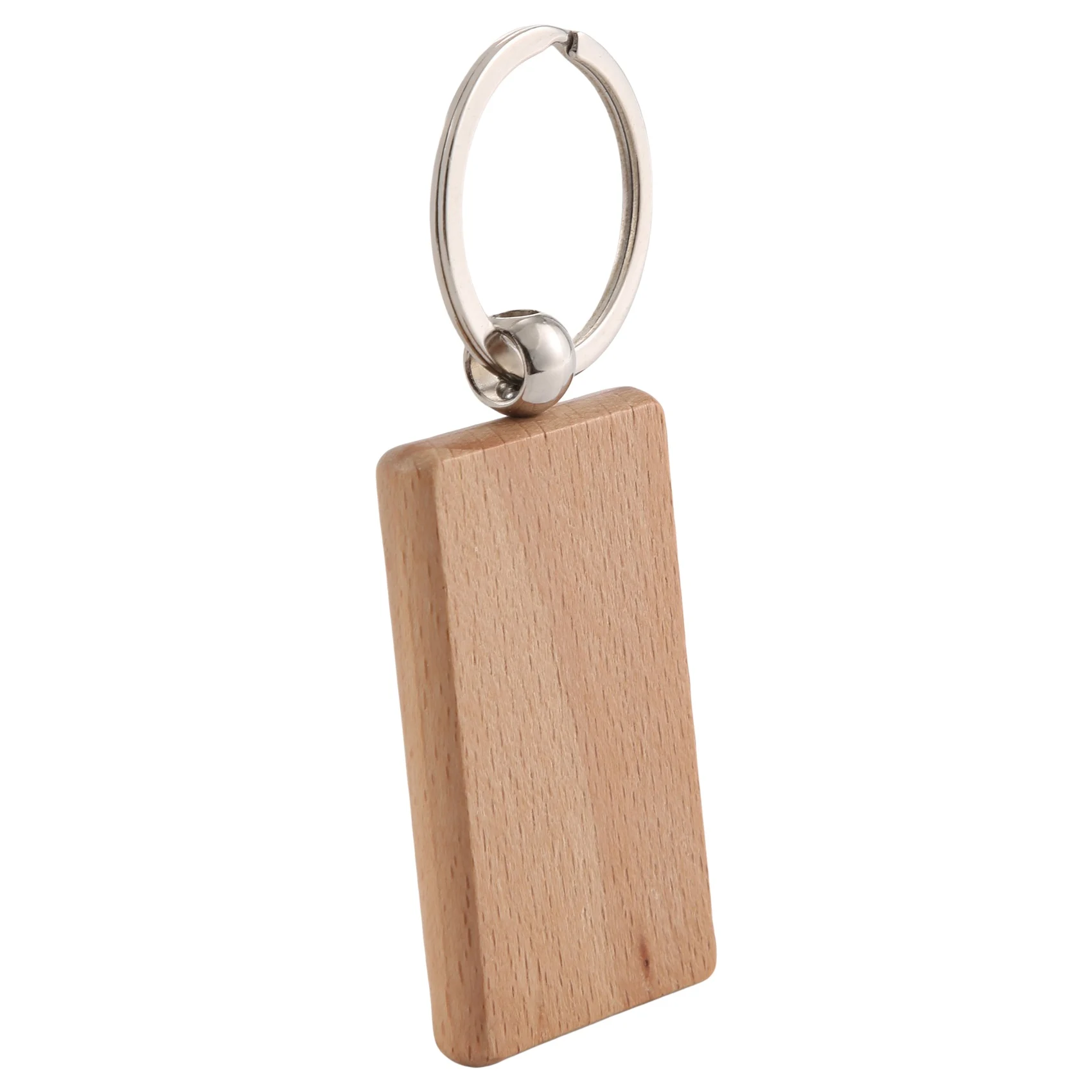 Porte-Clés Rectangulaire en Bois Vierge, Identification de Clé à Graver, Peut Être Gravé, DIY, 100