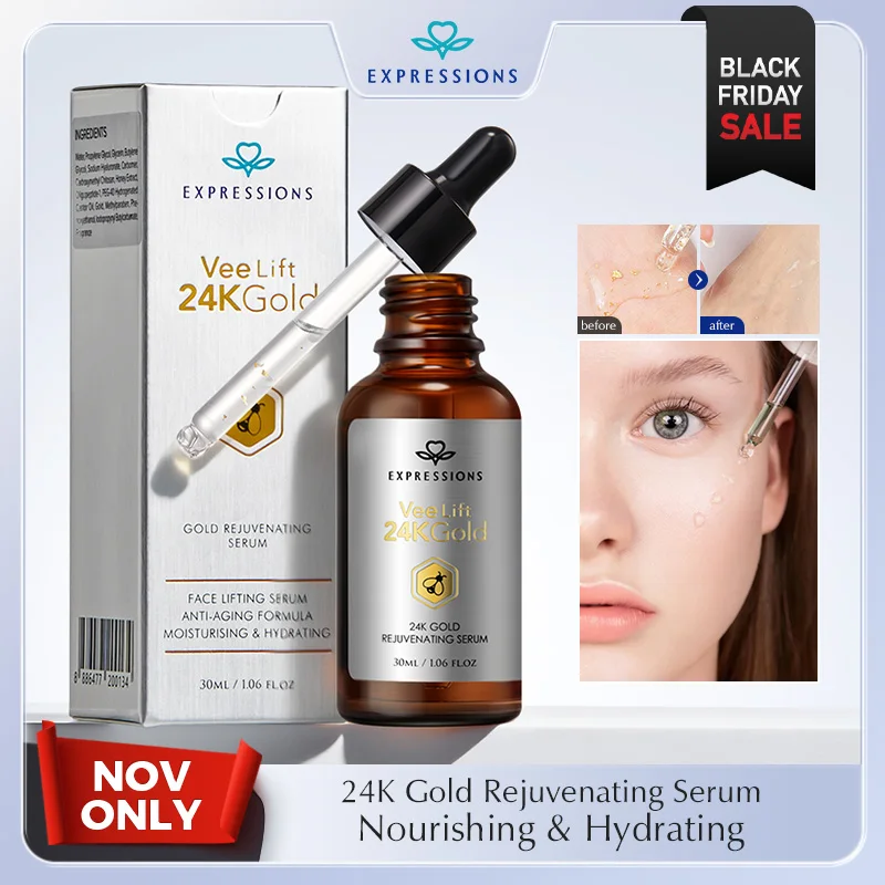

EXPRESSIONS 30ml 24K Gold Hyaluronic Acid Skin Rejuvenating Essence, Firming Skin, Repairing Barrier, Nourishing and Hydrating