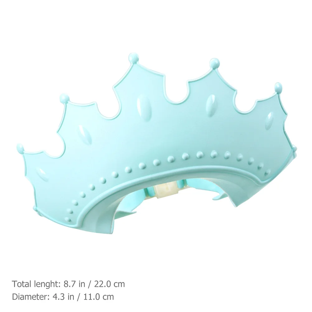 

Children Waterproof Bath Cap Kids Shampoo Hat Adjustable Crown Shape Design for Baby Toddler Kids Bath Caps Cartoon Bathing Hat