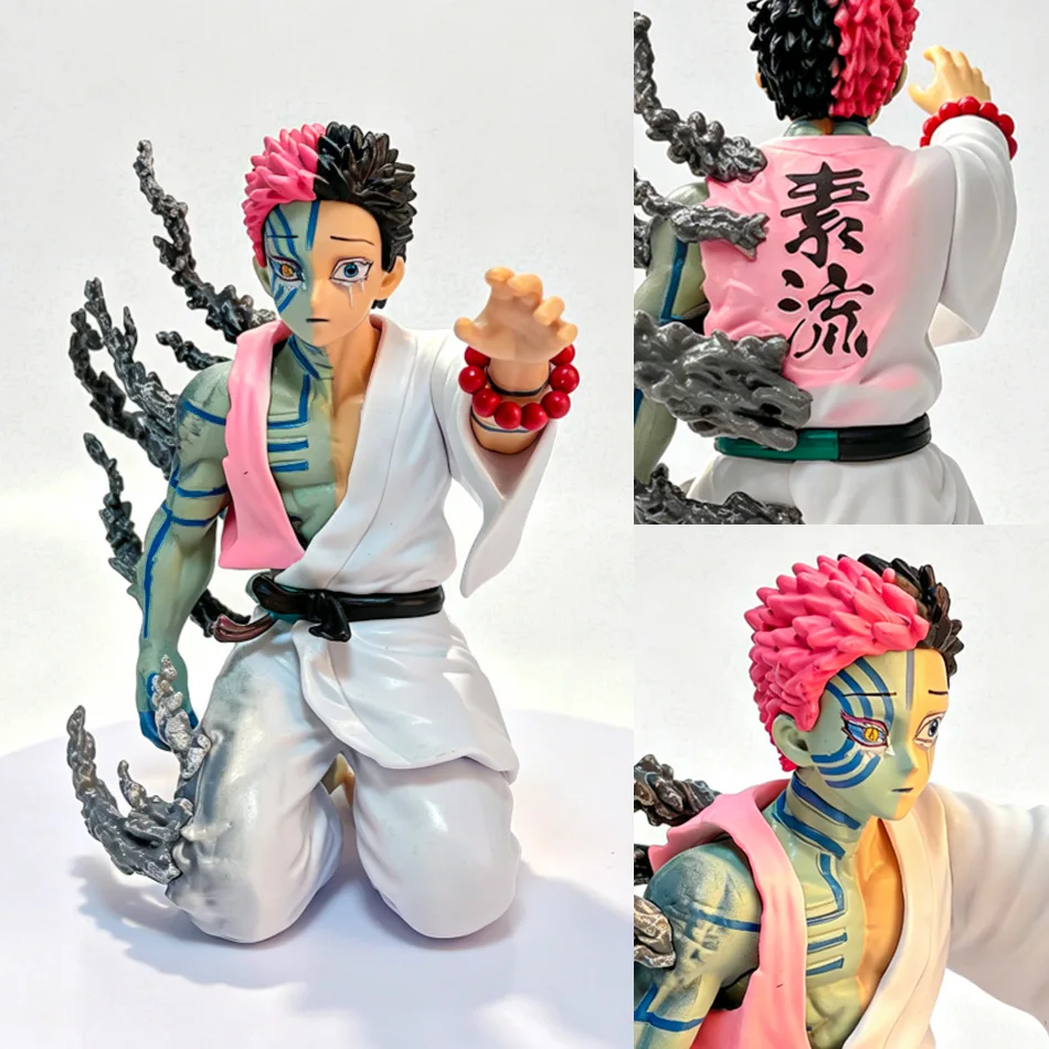 15Cm Demon Slayer Kimetsu No Yaiba Twelve Kizuki Upper Moon Three Akaza Kneeling Confession Ver. Figure, Desktop Collectible