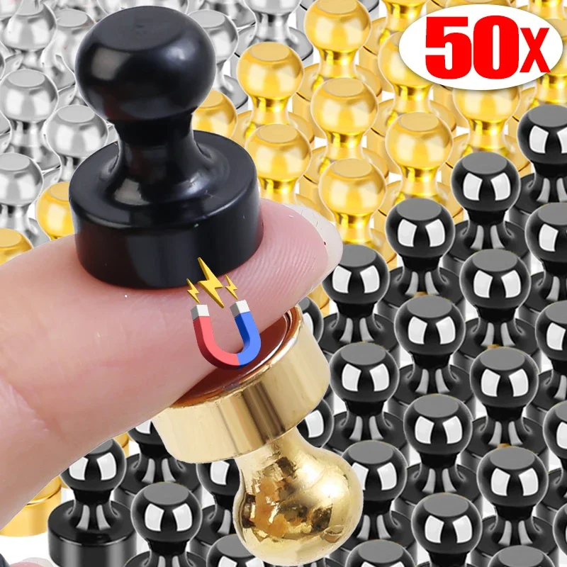 

Metal Strong Magnetic Pushpins Neodymium Magnets Whiteboard Fridge Thumbtack Magnet Push Pins for Office School Wall Hangers