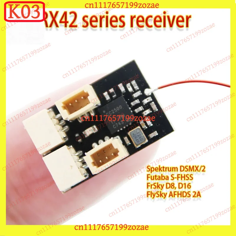 k3 MA-RX42-D Mini DSMX/DSM2 7CH Receiver 1.0g, ACCST/S-FHSS Telemetry Auto Parts