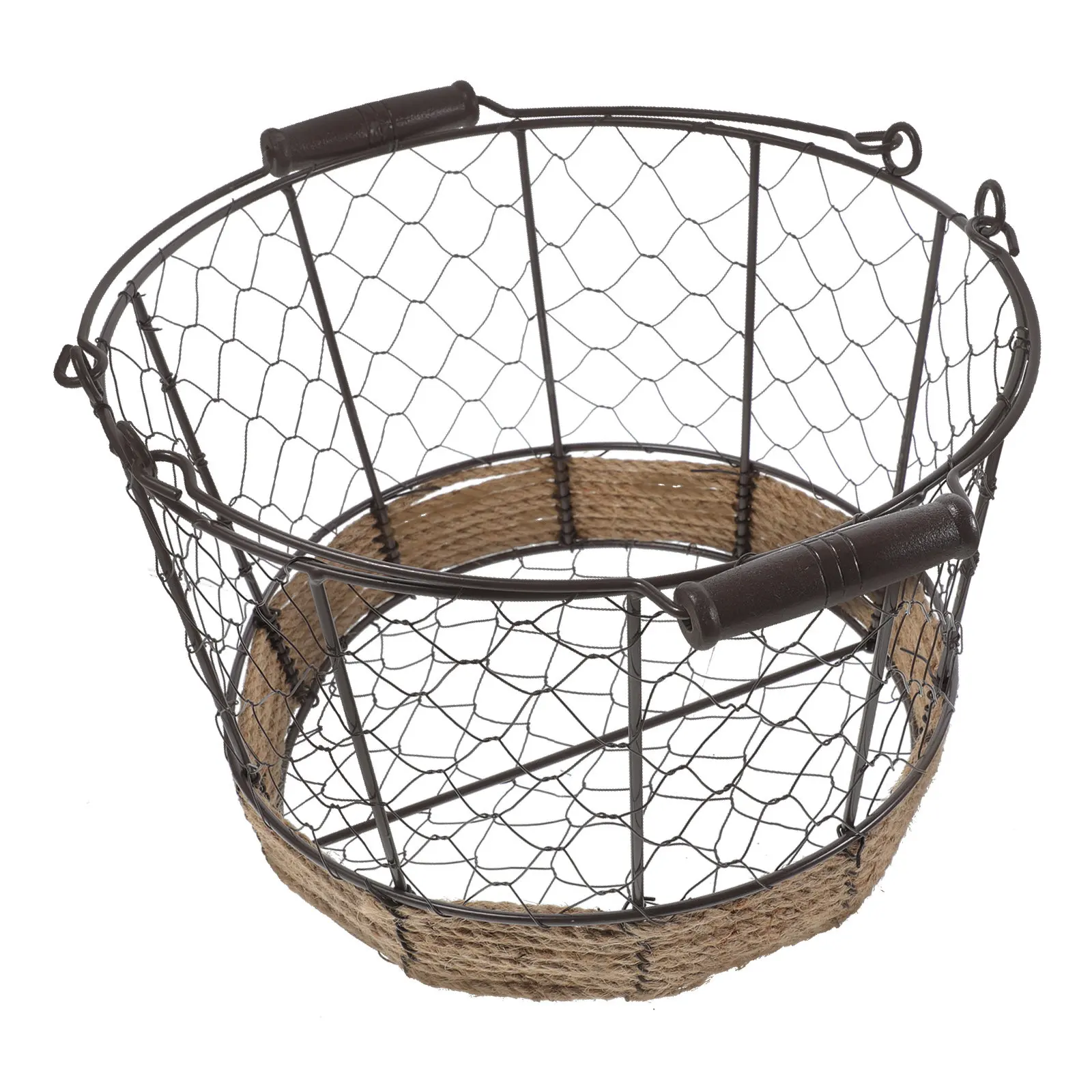 

Металлическая корзина для хранения L с ручкой, многофункциональный органайзер для мелочей, проволочная корзина, настольный держатель для фруктов и овощей