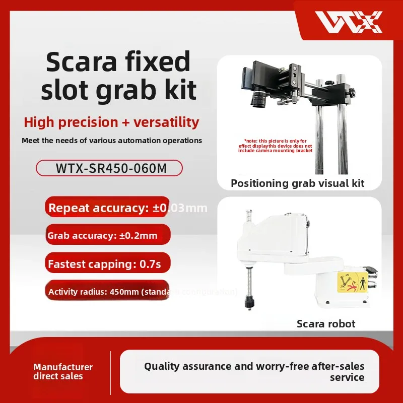 

Programmable SCARA robotic arm, flexible robotic arm, gripper, handling, sorting and tray placing ro bot