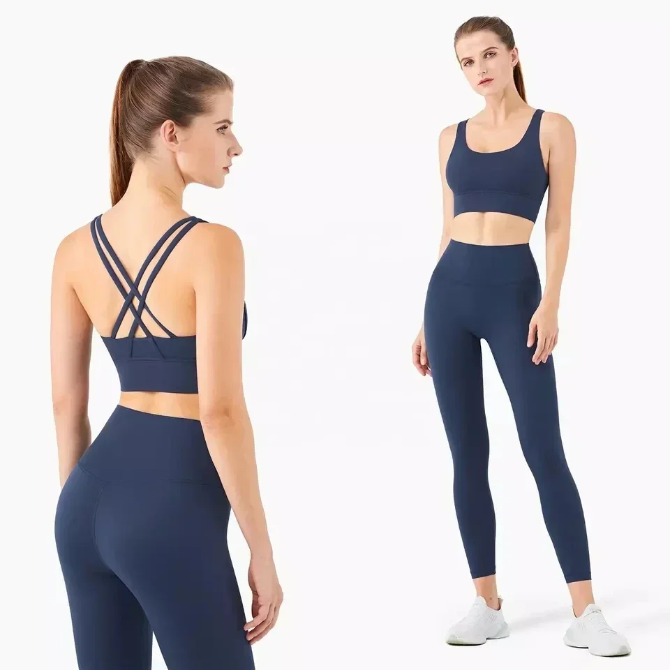 Seamless Yoga Set Women Fitness Sportswear Sports Suits Gym Clothing Workout Clothes Two Piece Set High Waist Leggings Crop Top