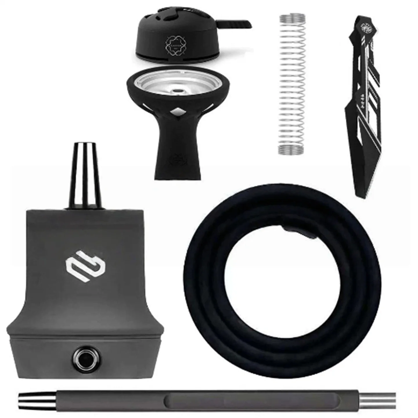 Portable Amotion Roam Hookah With Complete Accessories 1- Hose / Charcoal Pot / Silicone Bowl / Carbon Clip Arabic Shisha Pipe