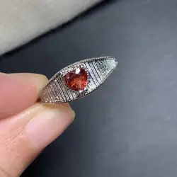 Vintage Natural Garnet Ring Stone Female Handmade Rings Jewelry for Women Gift