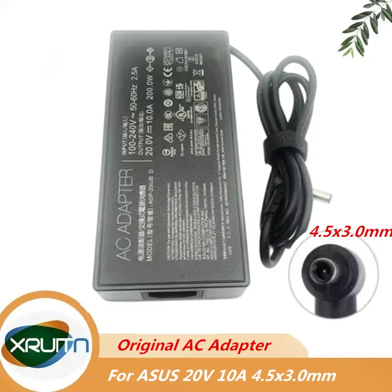 Original 20.0V 10.0A 200.0W 4.5x3.0mm 4.5mm Plug ADP-200JB H A20-200P1A Power Supply AC Adapter For ASUS Vivobook Laptop Charger