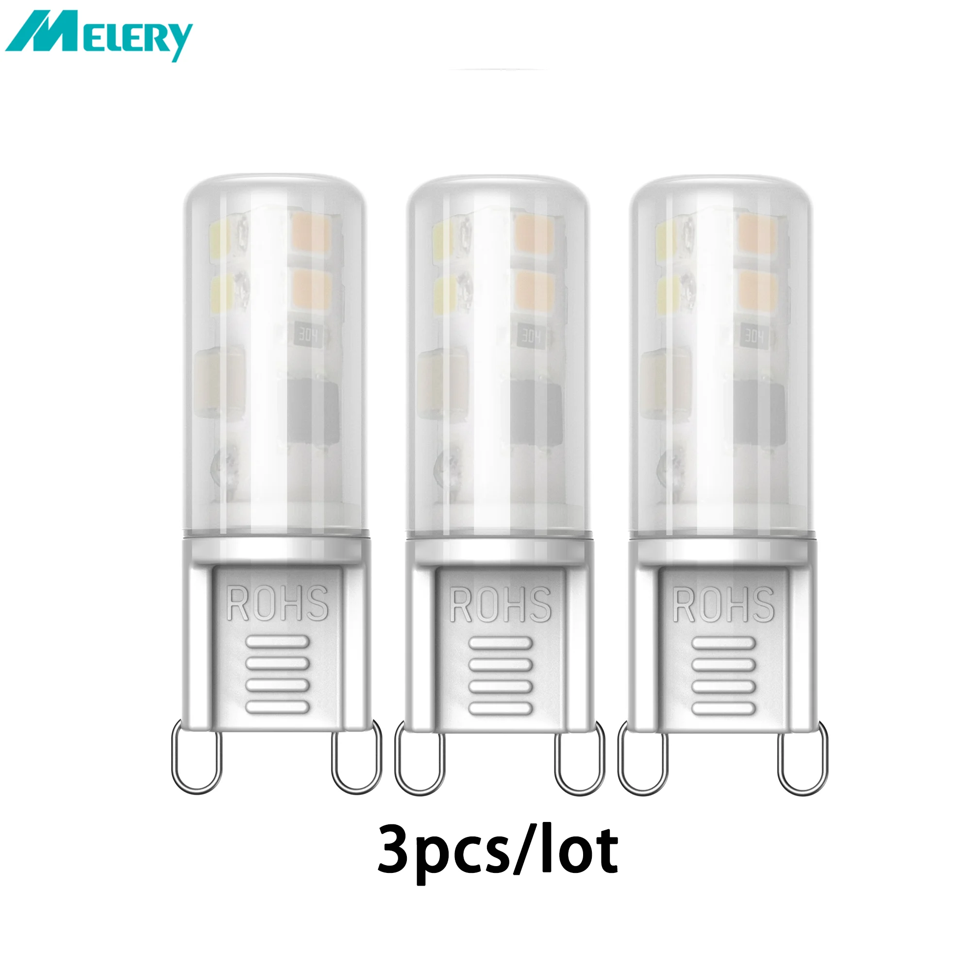 

Светодиодные лампы Melery G9 2 Вт, теплый, холодный белый, 2700 К, 6000 К, SMD2835, супер яркий, 180 лм, без мерцания, AC220-240 В, энергосберегающая лампа, 3 упаковки