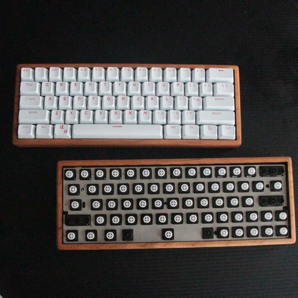 Whole Cherry CNC Mechanical Keyboard GH60 Case Compatible Wooting 60HE Poker3 Topre EC 61 Layout Kit optional