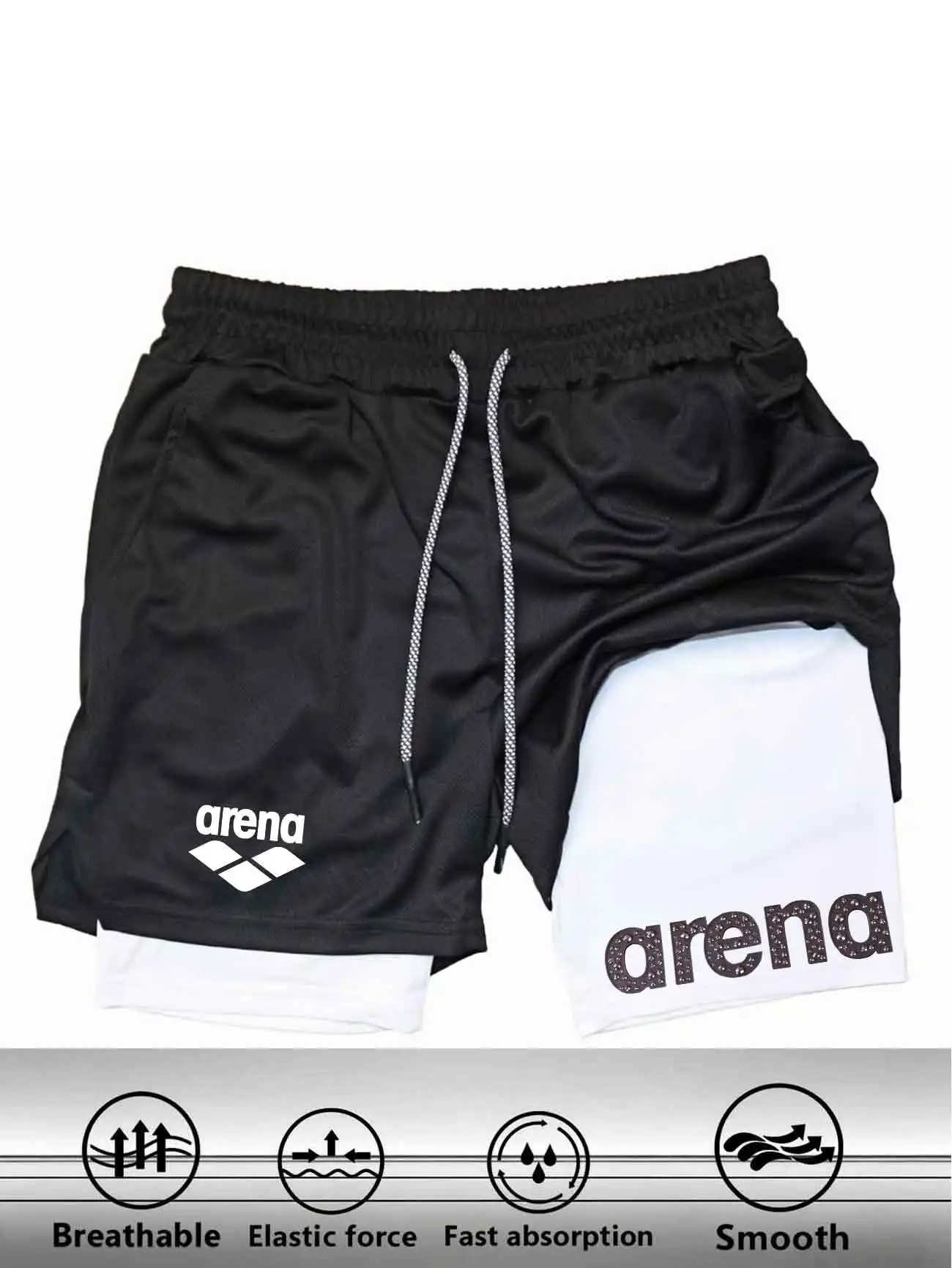Summer Men's Gym Shorts, Beach Surfboard Shorts, Breathable Quick Drying Sports Launched