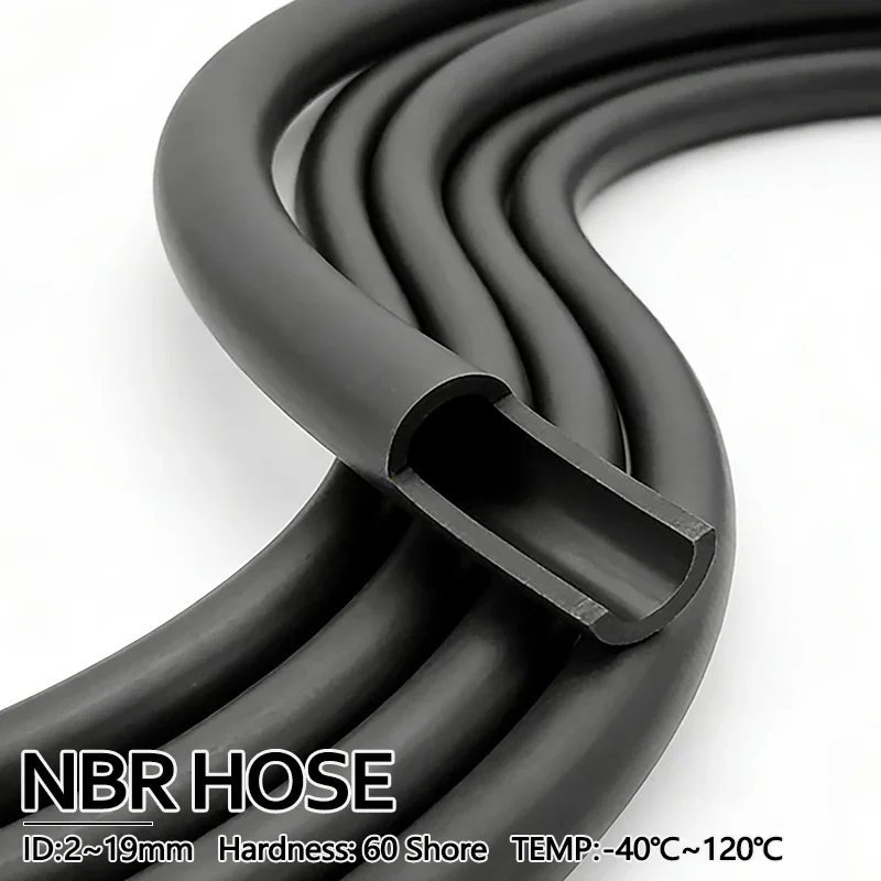 NBR Black Rubber Fuel Line ID2/3/4/6/8/10/12/14/16/18/19mm Oil Resistant Flexible Hose For Motorcycle Auto Fuel System