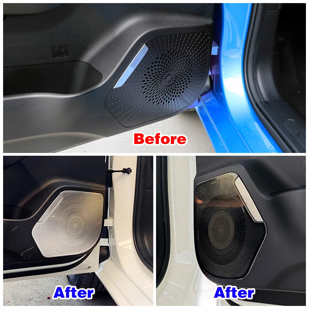 Interior Accessories For Haval Jolion 2021 2022 Car Inner Door Stereo Audio Speaker Sound Decorate Frame Trim Cover Sticker