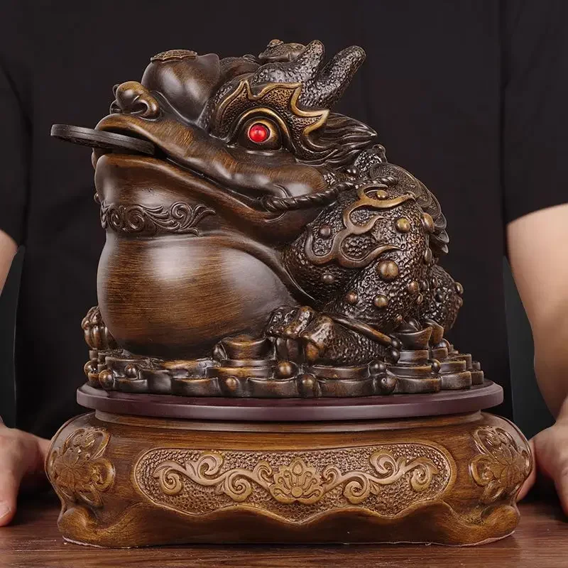 

Attracting Wealth Golden Toad Ornament Three-legged Cicada Shop Toad Opening Office Living Room Decor