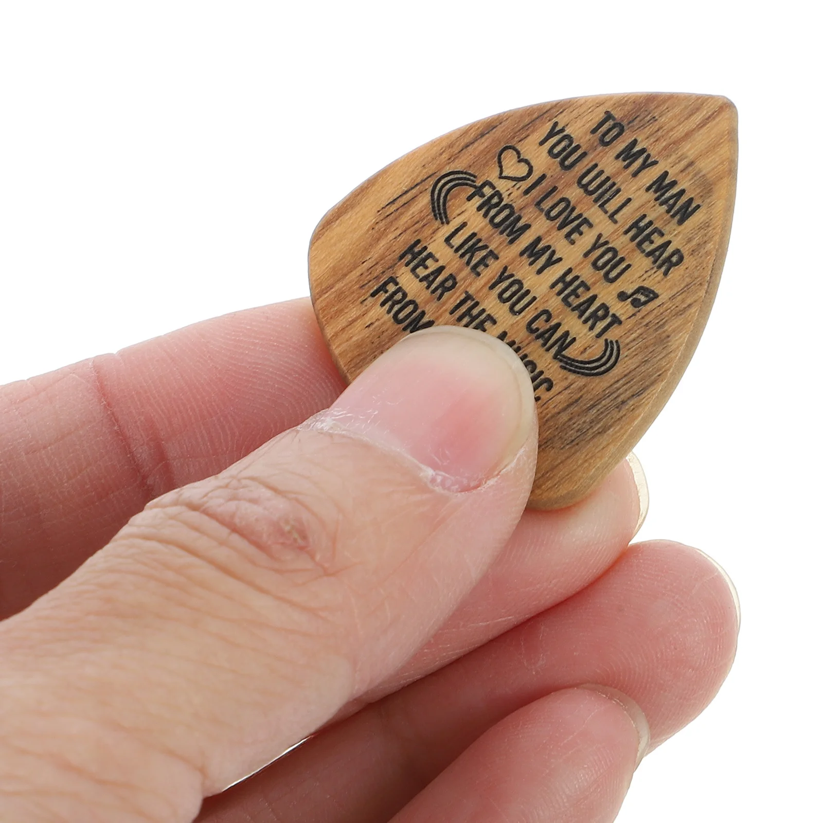 

1Set Guitar Wooden Storage Organizer Case Holds 3 Picks Portable Lightweight Guitar Plectrum Holder Gift