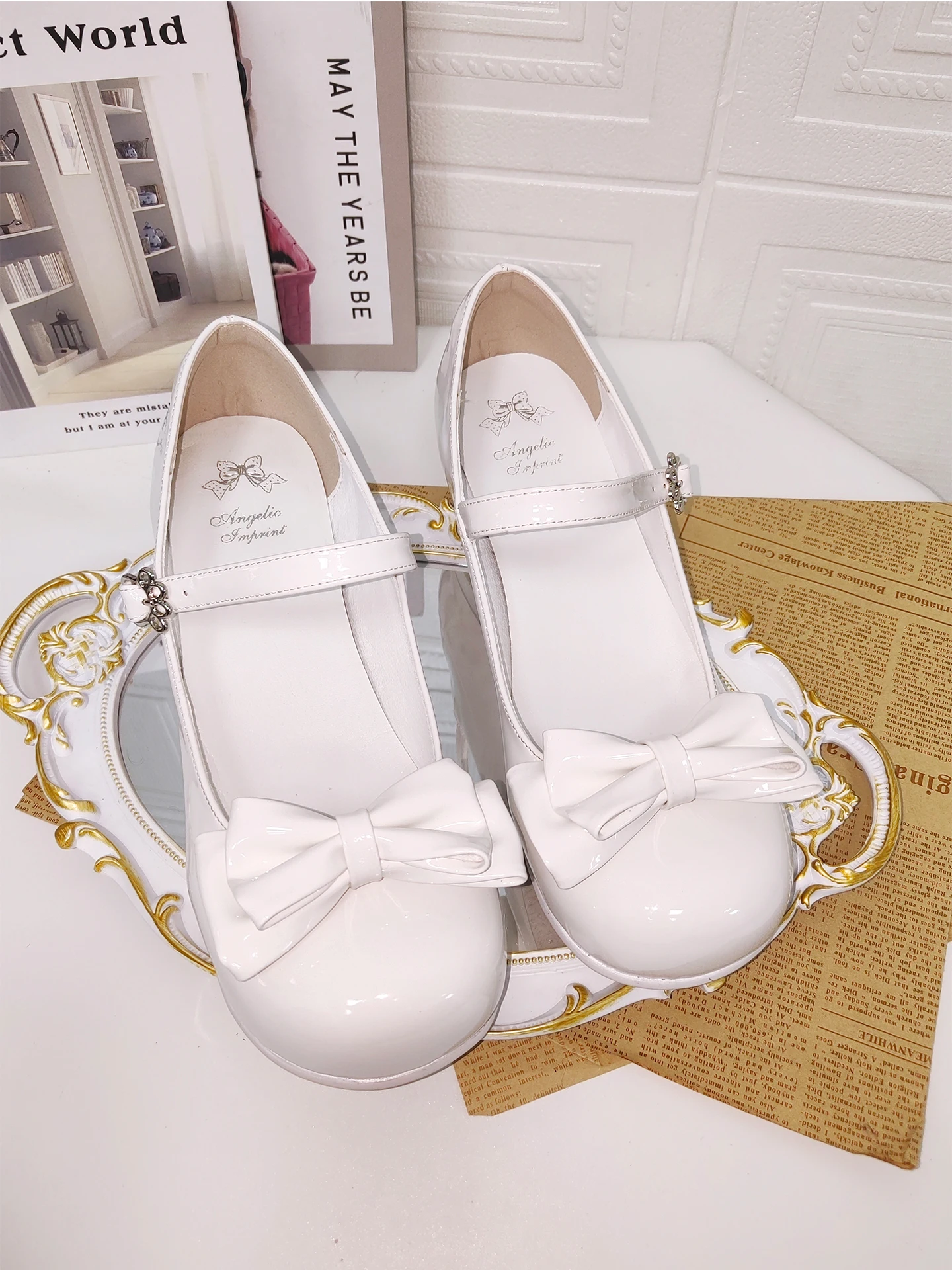 2025 Summer New Lolita Girls' Single Shoes Round Head Sponge Cake Bottom Sweet Princess Girls' Tea Party Shoes Large Size 34-50