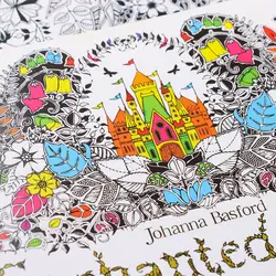 12 Sheets English Edition Colorful Hand Painted Drawing Book Relieve Stress Adult Kids Coloring Books