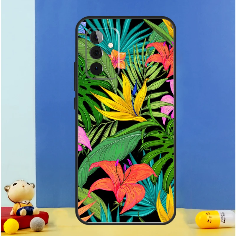 Tropical Leaf Pattern Case For Samsung Galaxy A34 A14 A24 A15 A25 A12 A22 A32 A52 A51 A71 A13 A33 A53 A54 Cover image 5