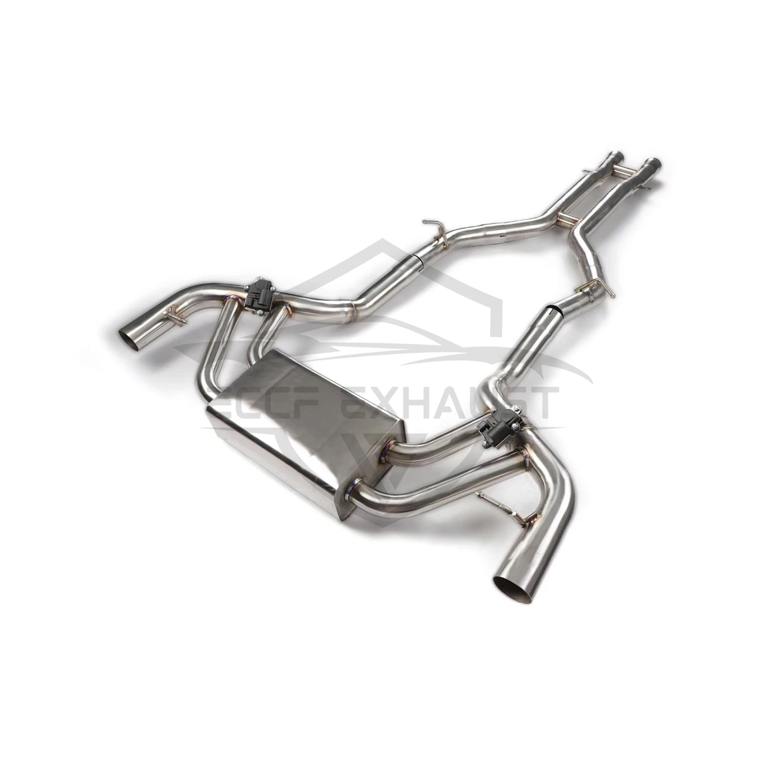 عادم Catback من الفولاذ المقاوم للصدأ Valvetronic لسيارة Mercedes AMG GT، تحكم صوتي قابل للتعديل بحرية، سهل التركيب