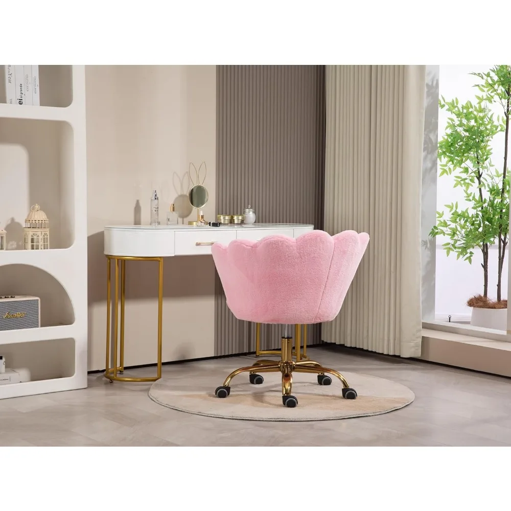 كرسي مكتب دوار منجد مخملي حديث مع مقعد وعجلات قابلة للتعديل للاستخدام المريح في المنزل والمكتب