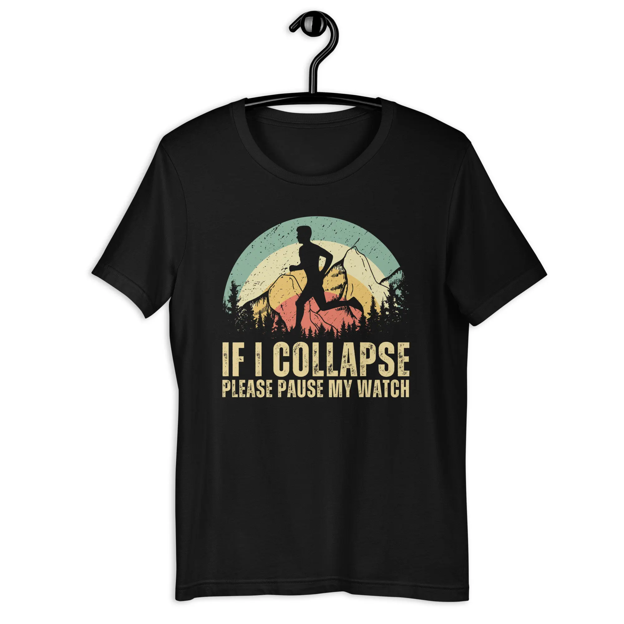 Running Shirt Men, Marathoner Shirt, Gift for Runners Men, Marathon Runner Gift, If I Collapse Please Pause My Watch Man Shirt