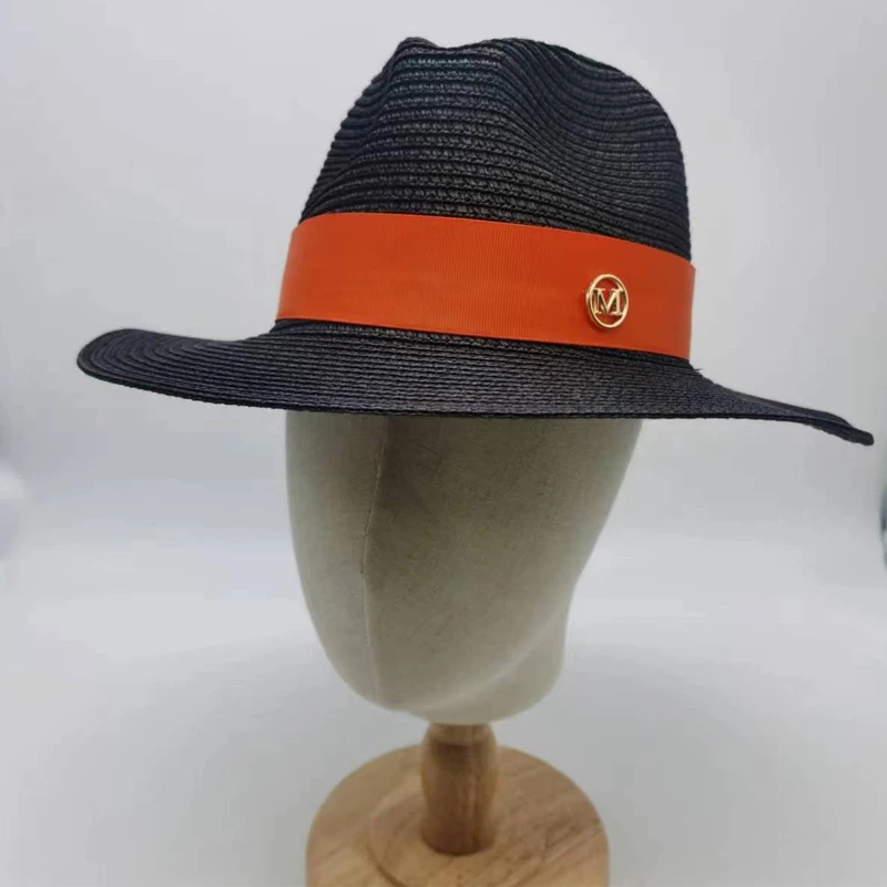 Große Größe 56-58 59-60 cm Neue Natürliche Panama Stroh Hut Sommer Männer Frauen Breite Krempe strand UV Schutz Fedora Sonnenhut Großhandel – Detail 26