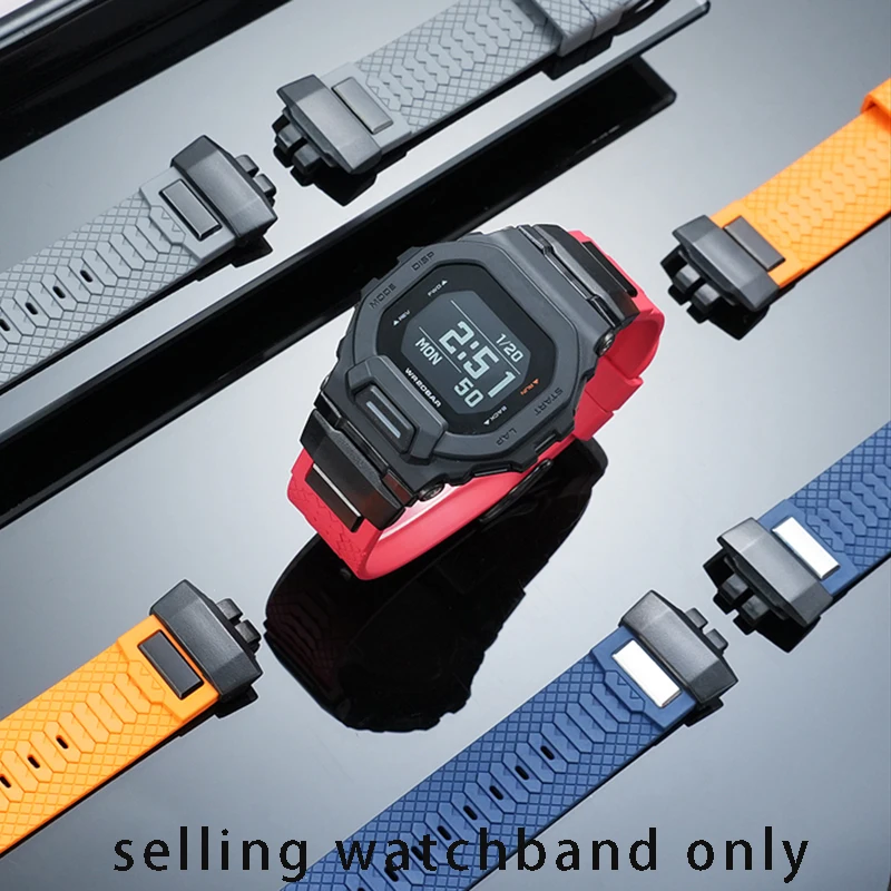 For GBD-200-1/GBD-200SM/UU Waterproof fluororubber watch Strap Bracelet Accessor New DIY rubber bracelet