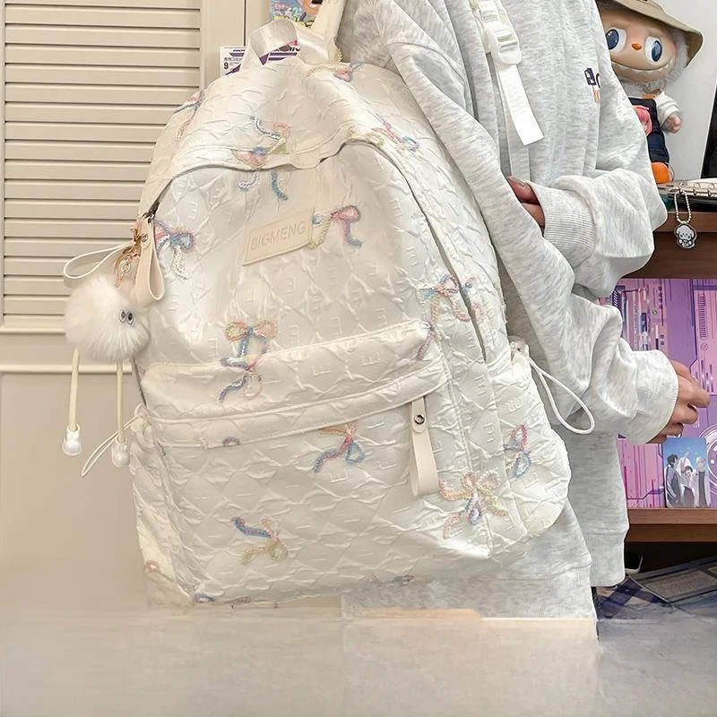 Ins Style Large Capacity Backpack for Middle School Girls Commuter Shoulder Bag High Aesthetic Value Versatile And Practical