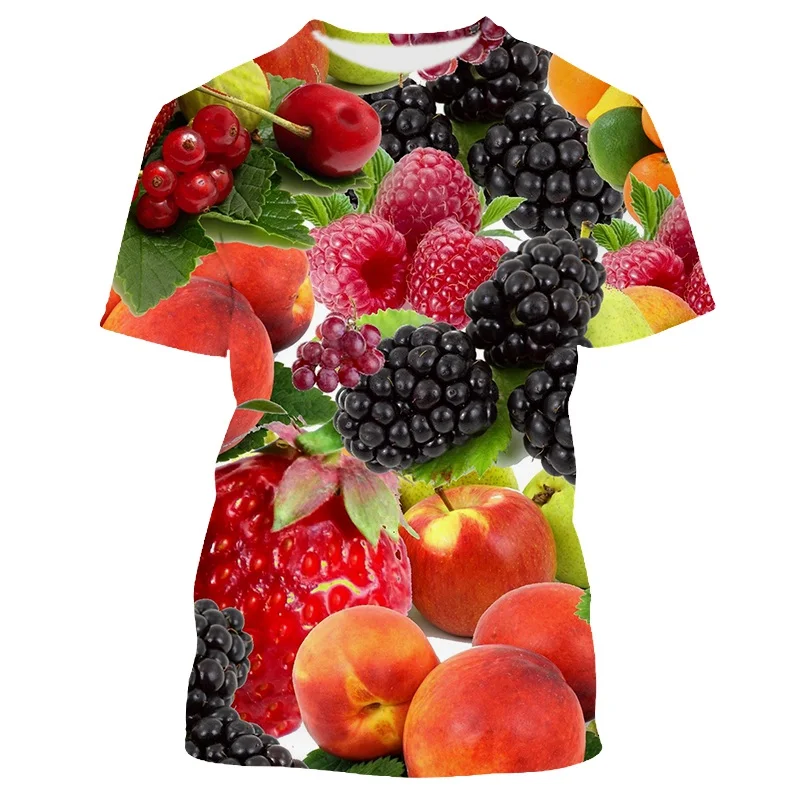 Jumeast 3D Apple Pear Printed T-shirts Grape Graphic Men Streetwear Fruit Funny Tee Shirt Kawaii Aesthetic Drip Clothes T-shirty