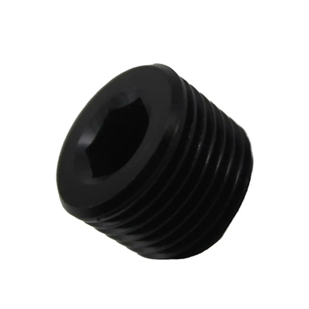 2Pcs Npt Pipe Thread Sleeve Plug Aluminum Oil Drain Magnetic Hex Socket Stopper Fitting Npt End Plug