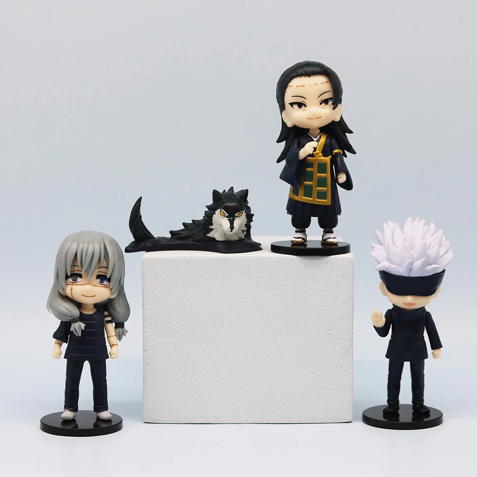 7 stks/pak Q Posket Jujutsu Lijn 9 cm Figuur Satoru Wederzijdse hulp Itadori Yuji Geto Suguru Nobara Megumi Koc C Bodemtemperatuur Karakter Ornamenten