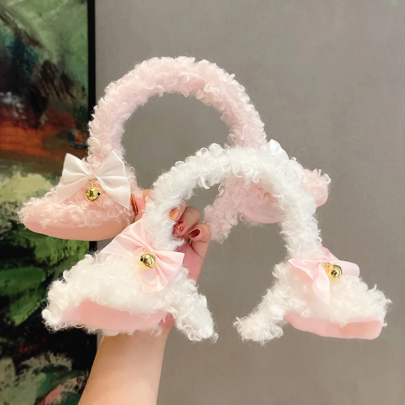 30 Styles Furry Cat Ears Headwear Bows Adorn With Bells Sweet Lamb Ears Headband With Bowknot Cosplay Headpiece Party Supplies