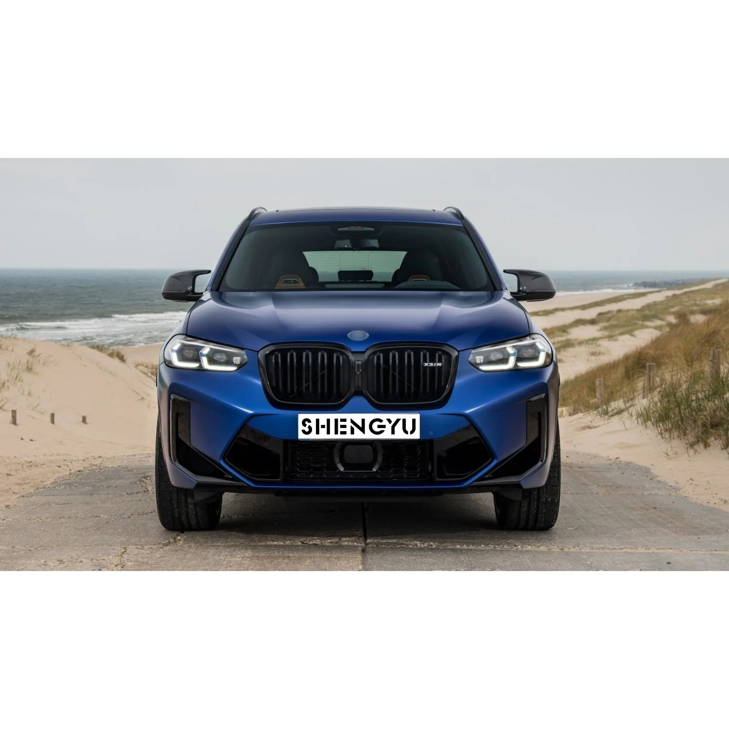 مصنع الساخن بيع طقم هيكل السيارة الوفير ل X3 F25 14-17 قديم إلى جديد F97 LCI X3M ، المصد الأمامي والخلفي مع مصابيح السيارات ، تنورة جانبية