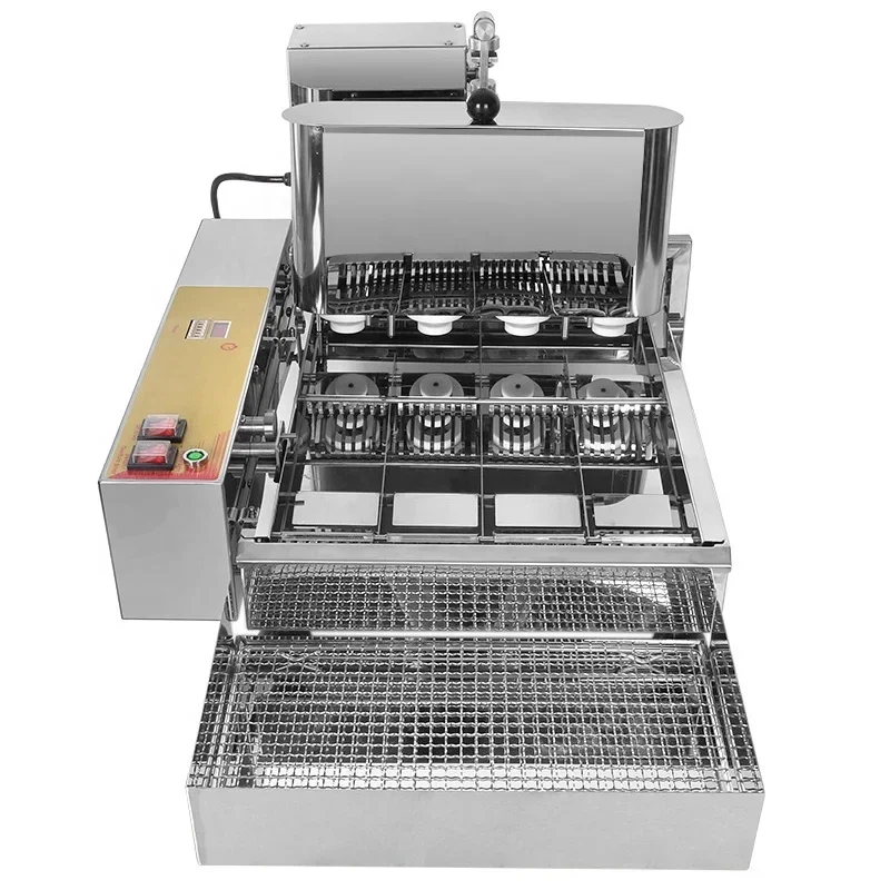 

Donut Hole Maker Commercial Food Large Automated Mini Small Flower Donut Cake Maker Cutter Frying Machine For Sale