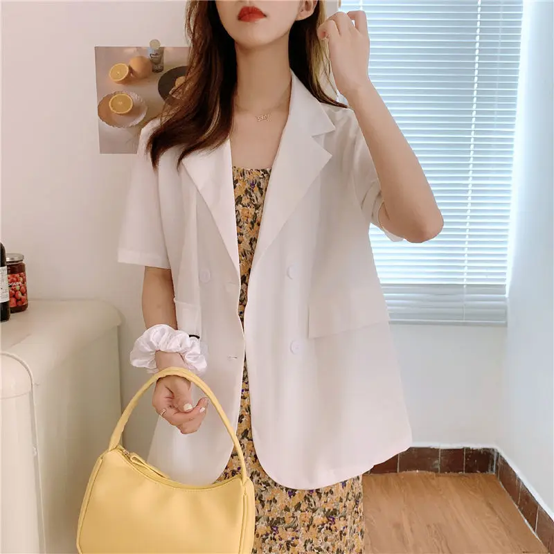 

Популярная корейская одежда в стиле старых денег, женский черный пиджак, женское пальто, размерное летнее пальто с рюшами, готовое крутое внешнее пальто