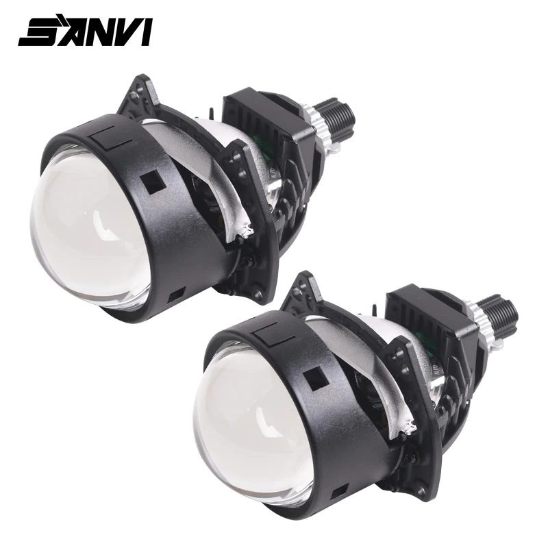 SANVI 3 Inch Ai60 Bi LED Lens App Bluetooth for Headlamp 9005 9006 H4 H7 Led Lights 3000K 4300K 6000K 3 Colors Car Accessory