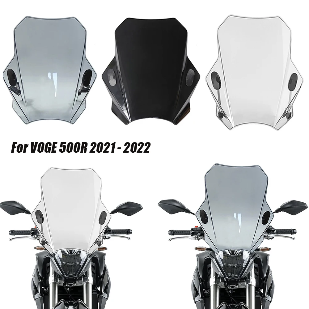 

500 R Motorcycle Windscreen Windshield Covers Screen Smoke Lens Deflector For VOGE 500R 500 R 2021 - 2022