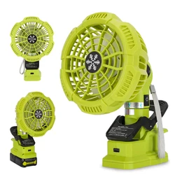 Cordless Clip on Fan for Ryobi 18V Li-ion Battery Energy Efficient 3 Speed Settings Portable Outdoor Camping Fan with USB