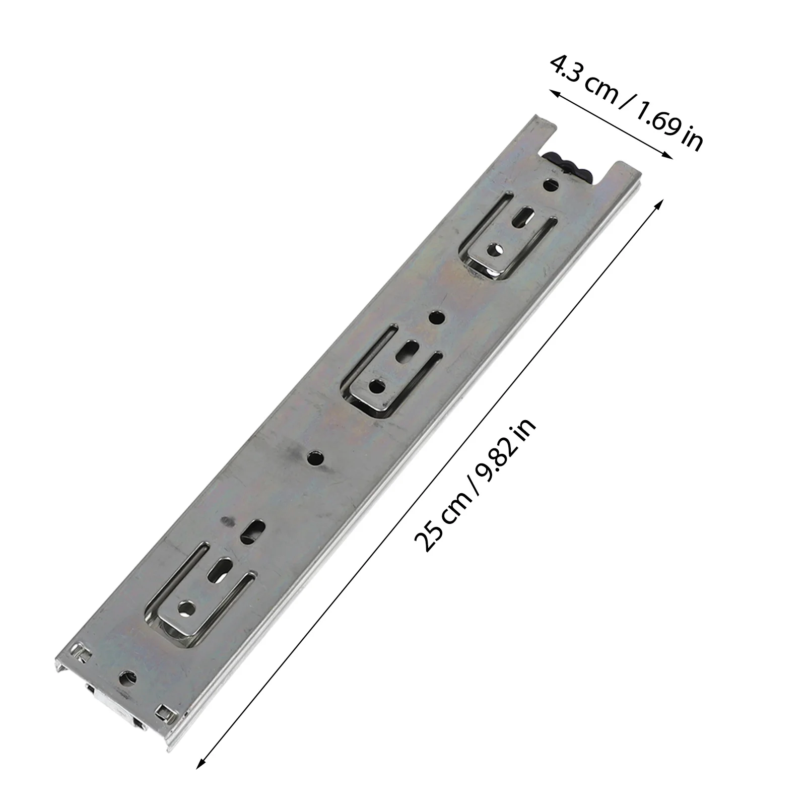 

2pcs Drawer Slides 10 Inch Side Mount Full Extension Steel Ball Bearing Cabinet Drawer Guide Rail For Filing Desk Storage