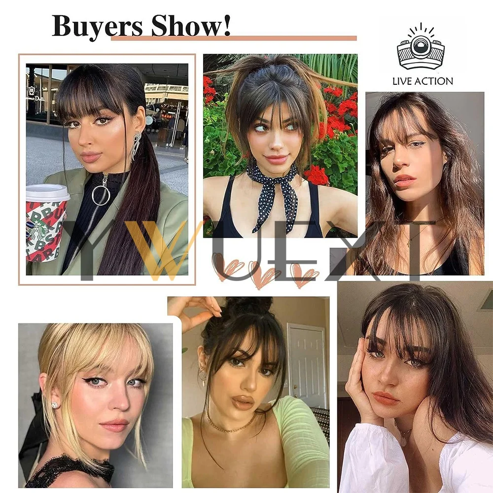 Poni Rambut Asli 3D Blunt Cut 3 Jepit Poni Rambut Alami Jepit Atas Kepala Ekstensi Rambut Clip In Non-Remy Hitam Coklat Pirang