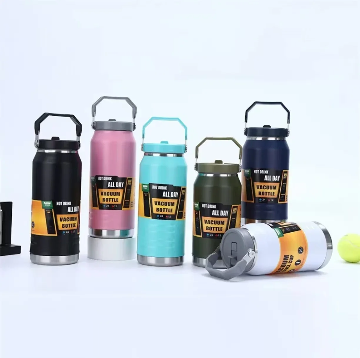 

New American-style 304 stainless steel camping cup, portable hand-held kettle, large capacity, cold and heat preservation