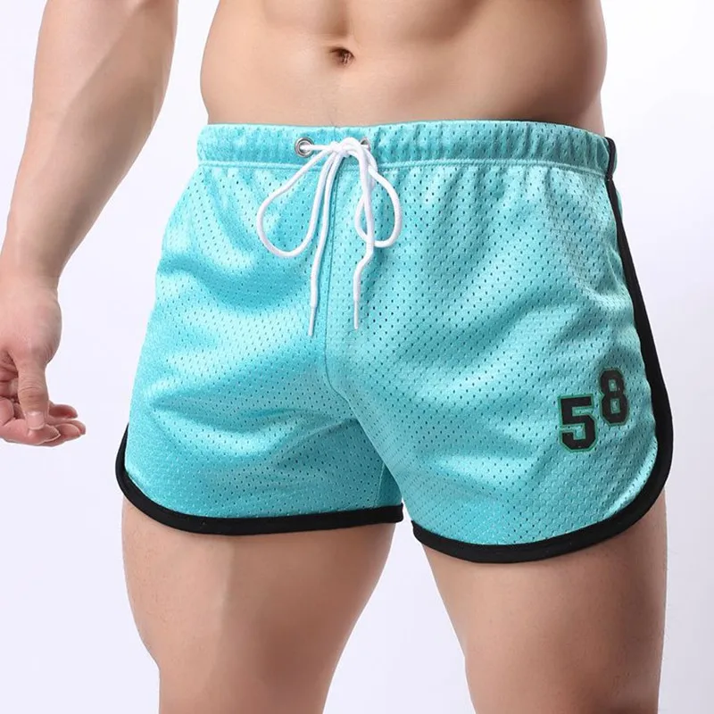 Men Swim Briefs Mesh Sexy Swimsuits Shorts Quick Dry Swimming Trunks Surf Board Beachshorts Gay Swimwear Low Rise Bathing