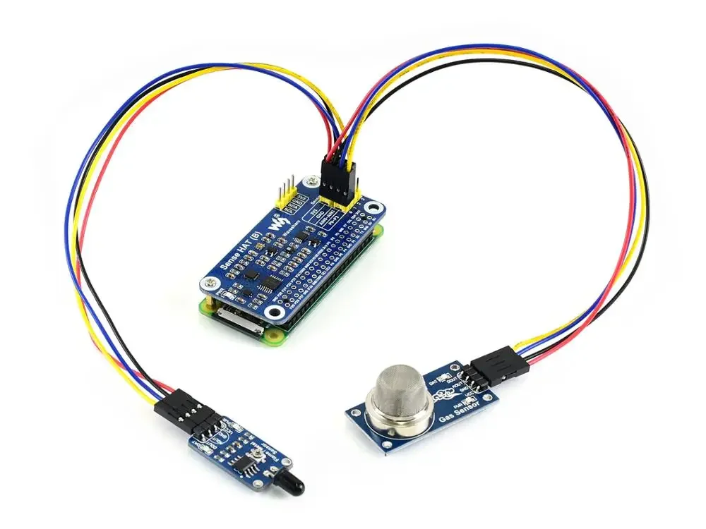 Waveshare Sense HAT (B) for Raspberry Pi Multi Powerful Sensors Supports External Sensors 3.3V I2C