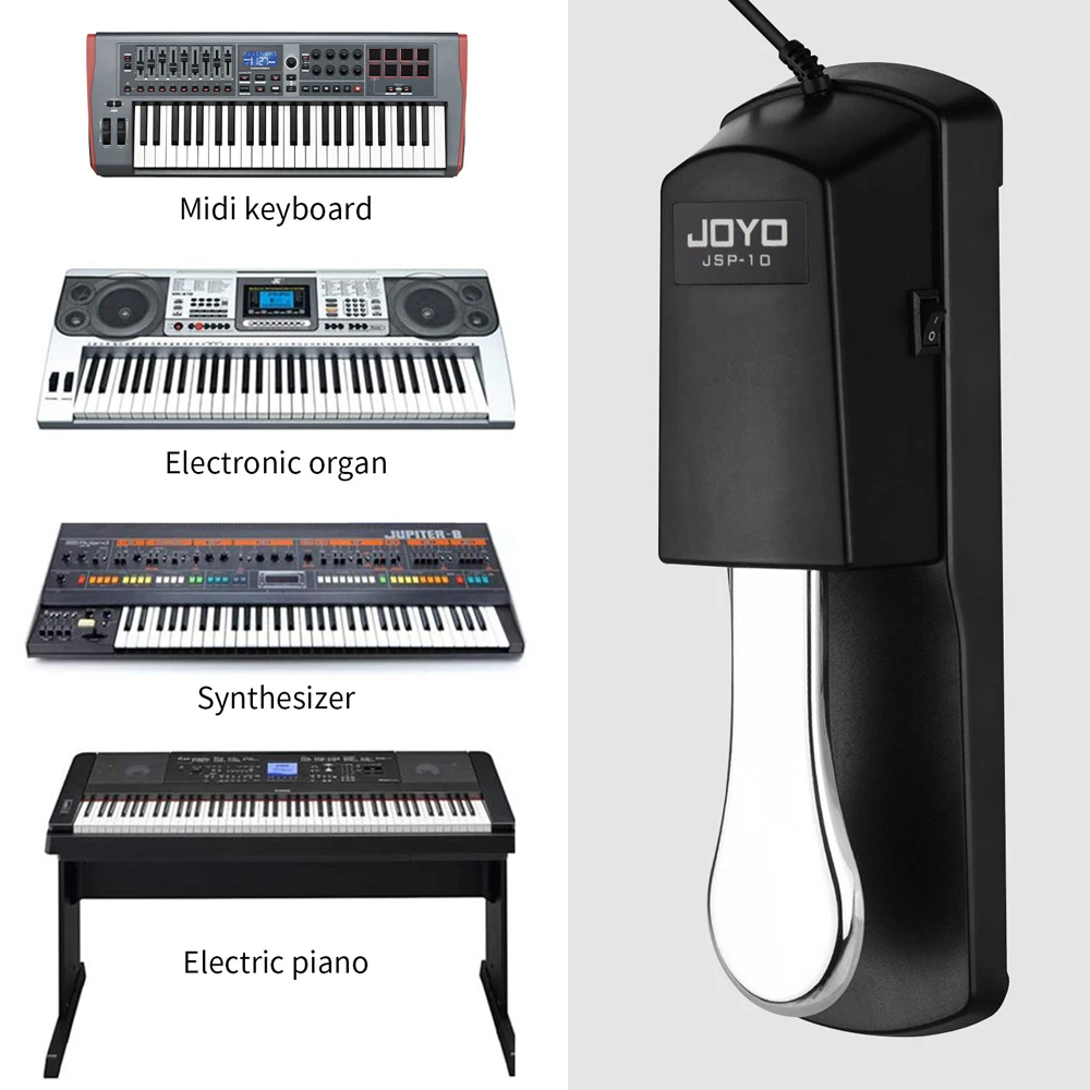 JOYO JSP-10 Piano Sustain Damper Pedal MIDI Keyboard Synth Sustain Pedal with Polarity Switch Musical Instrument Accessories view 6
