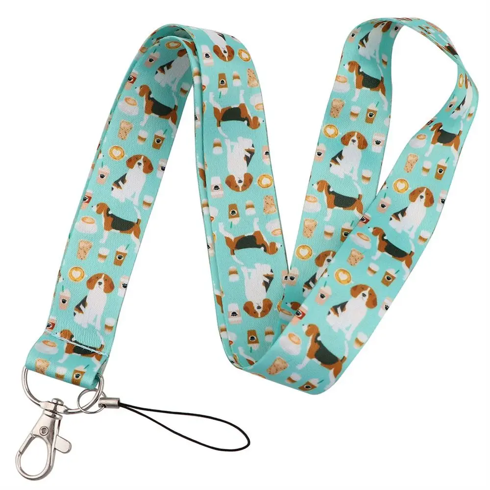 

Cute Pet Dog Keyrings Card Holder Hang Rope Key Holder ID Card Holder Animals Lanyards Neck Strap Lanyards Badge Holder