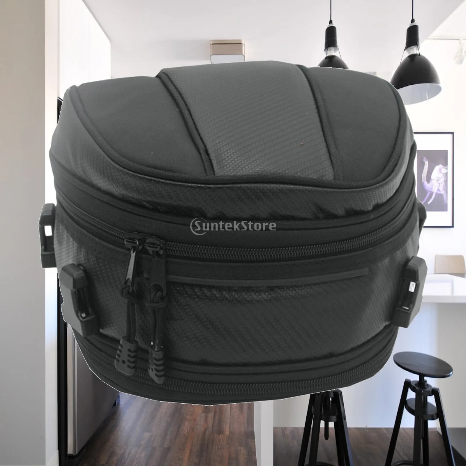 

Motorcycle Tail Bag Saddle Bag Rear Rack Bag Accessory Versatile Water Resistant