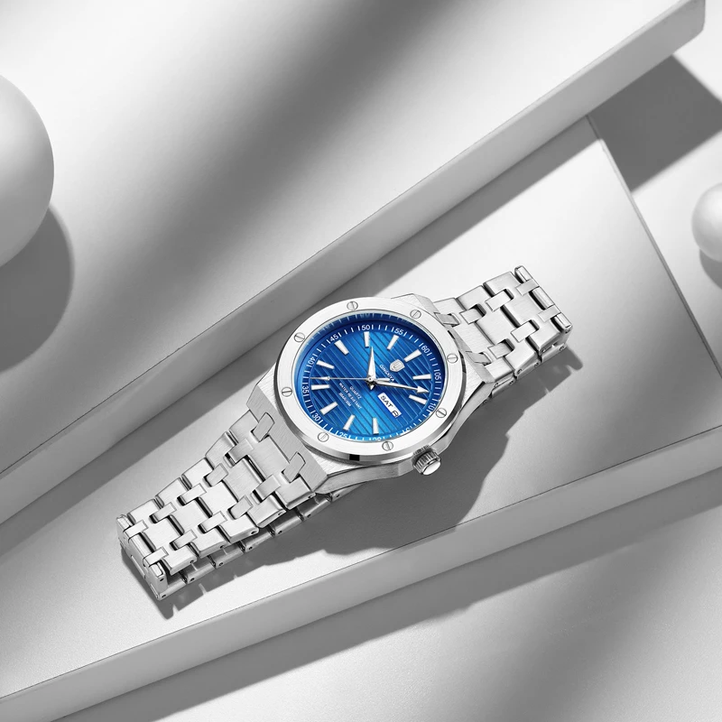 QINGXIYA Luxus Business Mann Armbanduhr Wasserdicht Leucht Datum Woche Männer Uhr Für Männer Stahl Quarz herren Uhren reloj + box