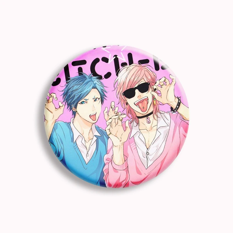 Broche de bouton Anime Yarichin B Club, Yuri Ayato Tamura Yui, Danemark ge drôle, Accessoires de décoration de sac, GérStrengthening Friends Gift, Mignon