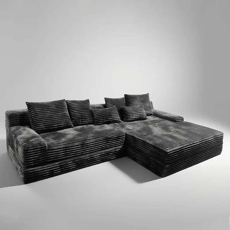 Corner Compressed Sofa Set In Box Pure Sponge Vacuum Roll Packed Upholstered Fabric Module Compression Furniture For Living Room